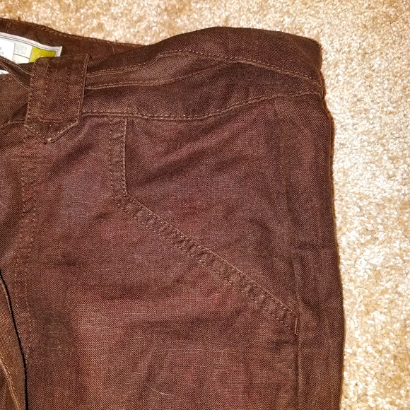 WOMEN'S OLD NAVY, RICH BROWN, WIDE CROPPED. SZ 10 - Picture 5 of 9